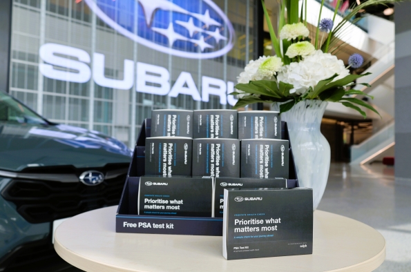 Pick up a complimentary PSA prostate cancer screening test at Subaru UK dealers