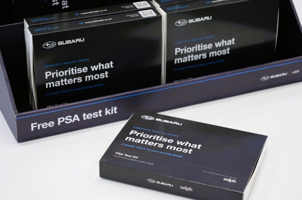 Pick up a complimentary PSA prostate cancer screening test at Subaru UK dealers